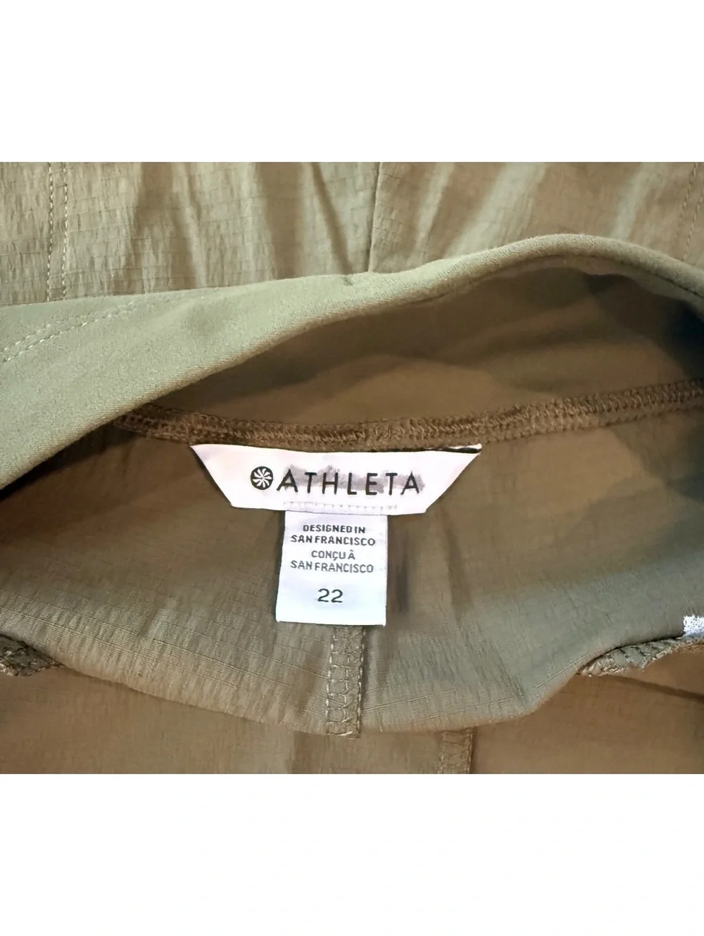 Athleta Trekkie North Shorts NWT! Women’s Size 22 Olive Green